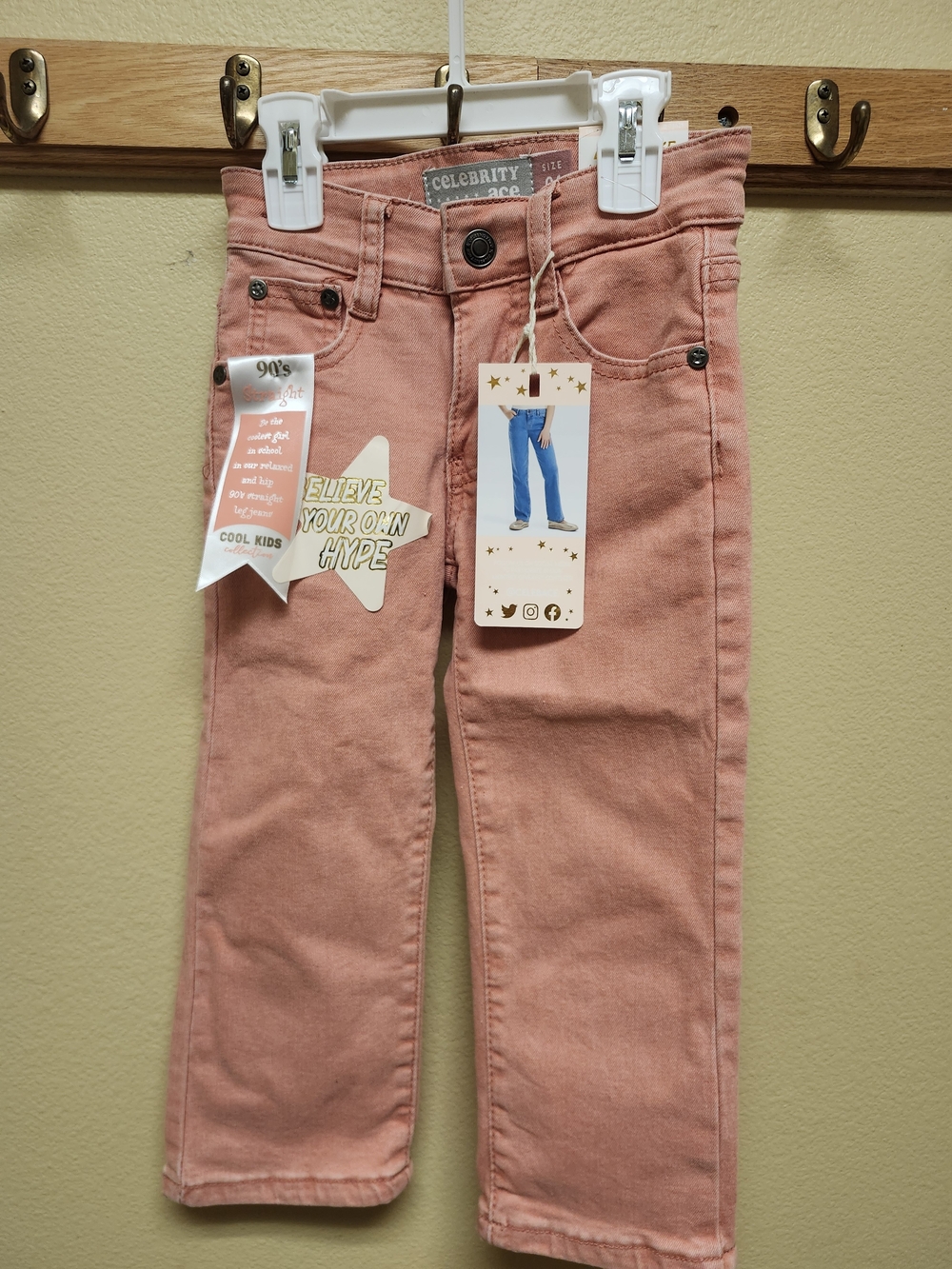 Celebrity Pink Kids' Jeans with 'Believe Your Own Hype' Star Detail